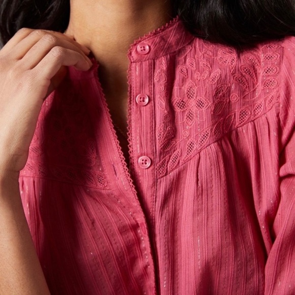 Anthropologie Pilcro The Victoria Lace Buttondown NWT 6P - Picture 2 of 10